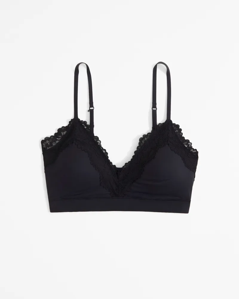 Next to Naked Lace-Trim V-Neck Bralette