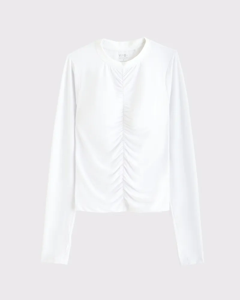 YPB Active Featherweight Long-Sleeve Ruched Tee