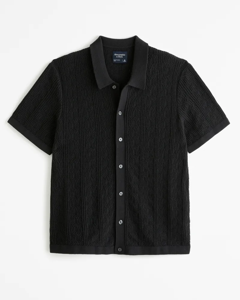 Stitch Button-Through Sweater Polo
