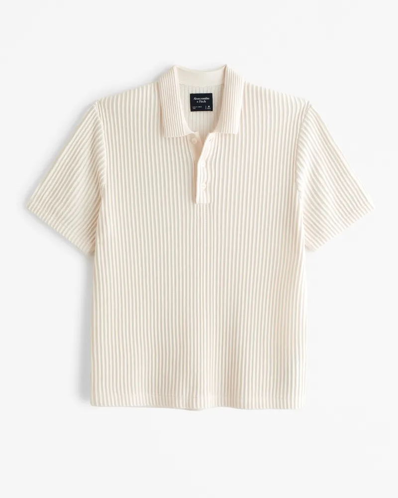 Plisse 3-Button Sweater Polo
