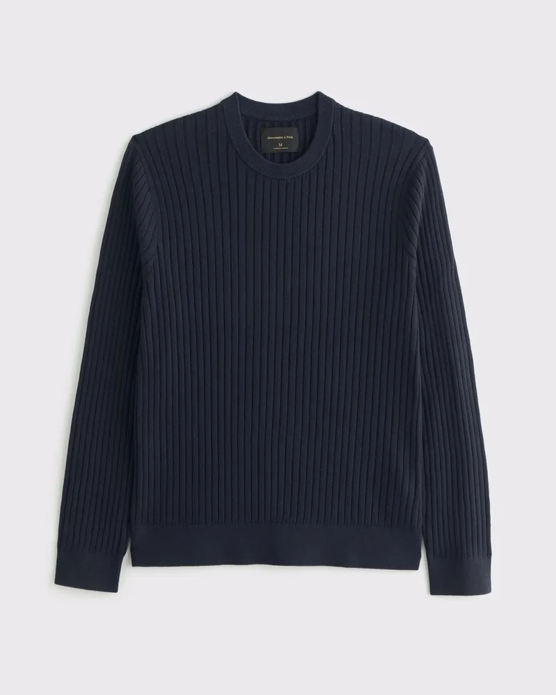 Pima Cotton Rib Stitch Crew Sweater