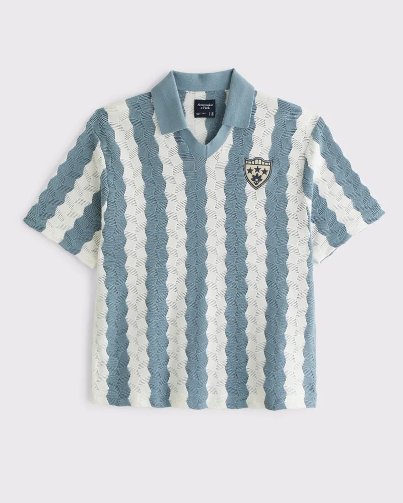Striped Soccer Jersey-Inspired Sweater