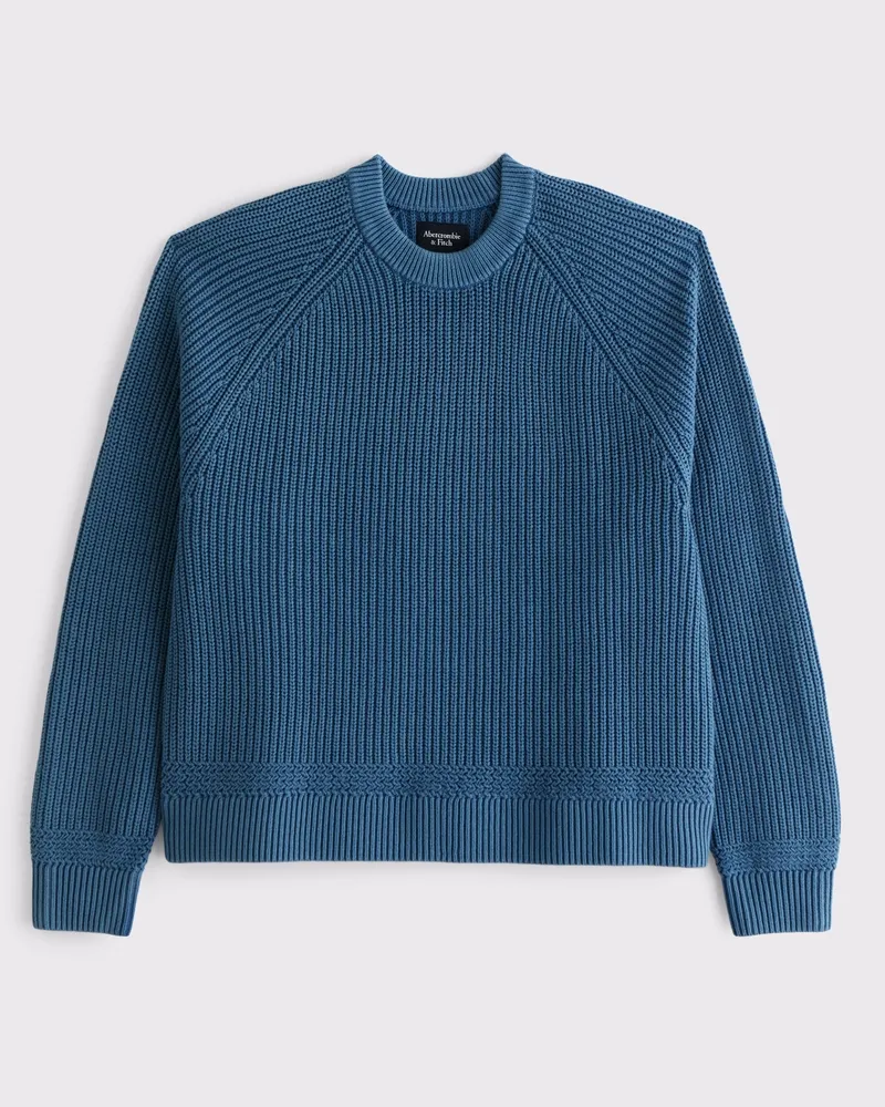 Oversized Washed Crew Sweater