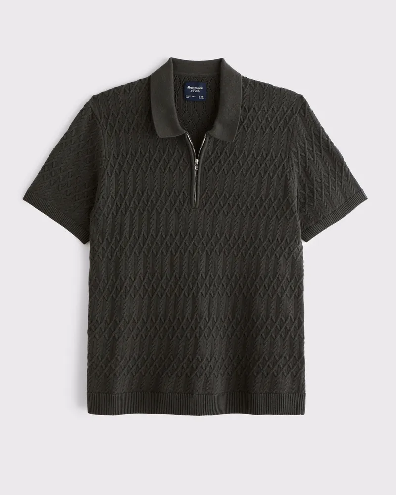 Cable Zip Sweater Polo