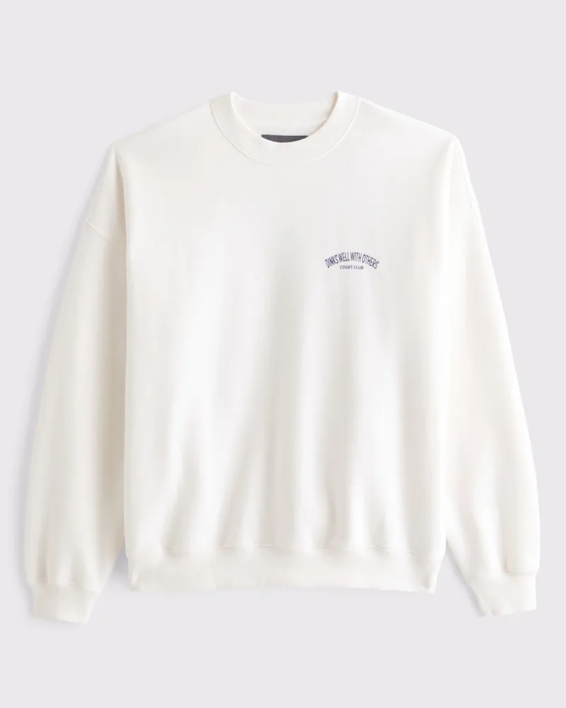 Sporty Graphic Crew Sweatshirt