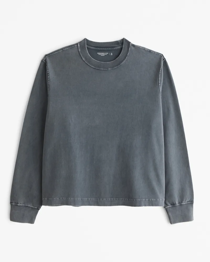 Long-Sleeve Premium Heavyweight Cropped Tee