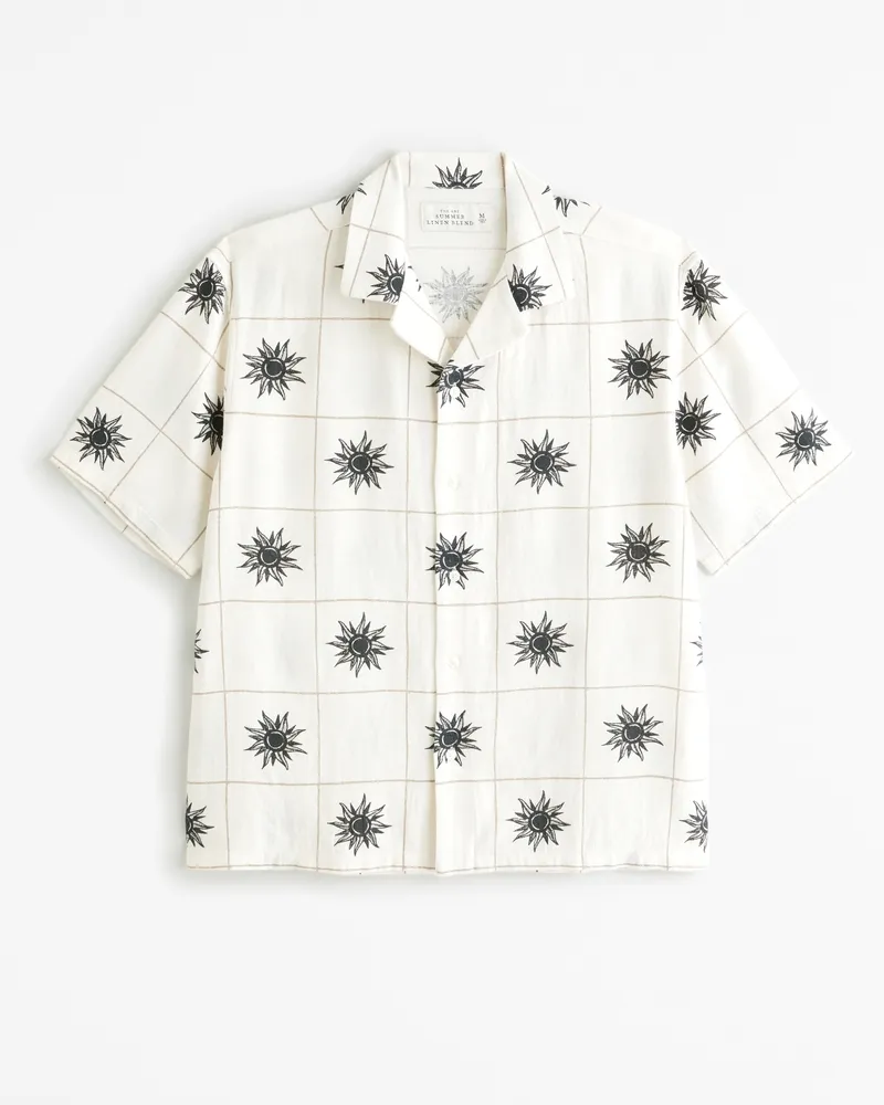 Camp Collar Summer Linen-Blend Shirt