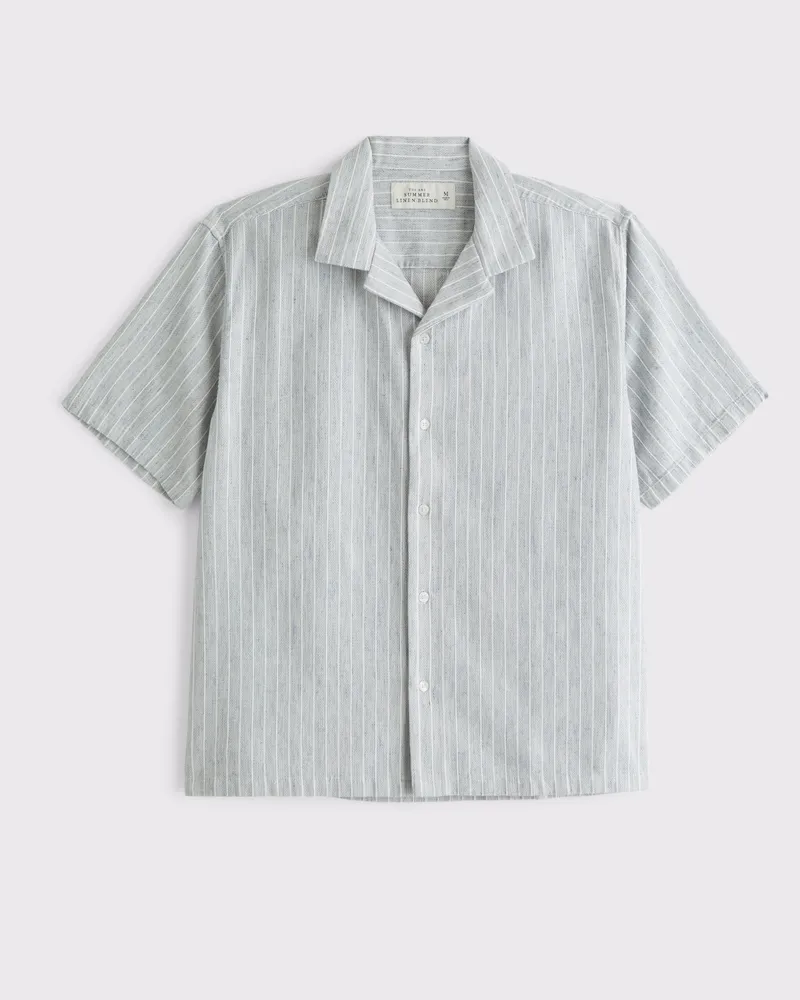 Camp Collar Summer Linen-Blend Shirt
