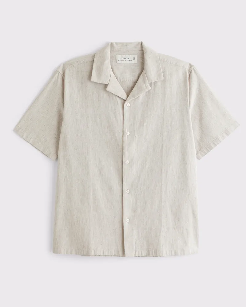 Camp Collar Summer Linen-Blend Shirt
