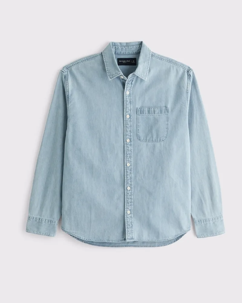 Denim Button-Up Shirt