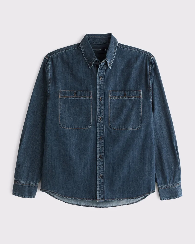 Denim Button-Up Shirt