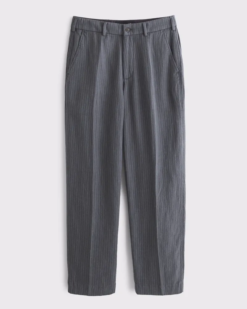Baggy Tailored Linen-Blend Trouser