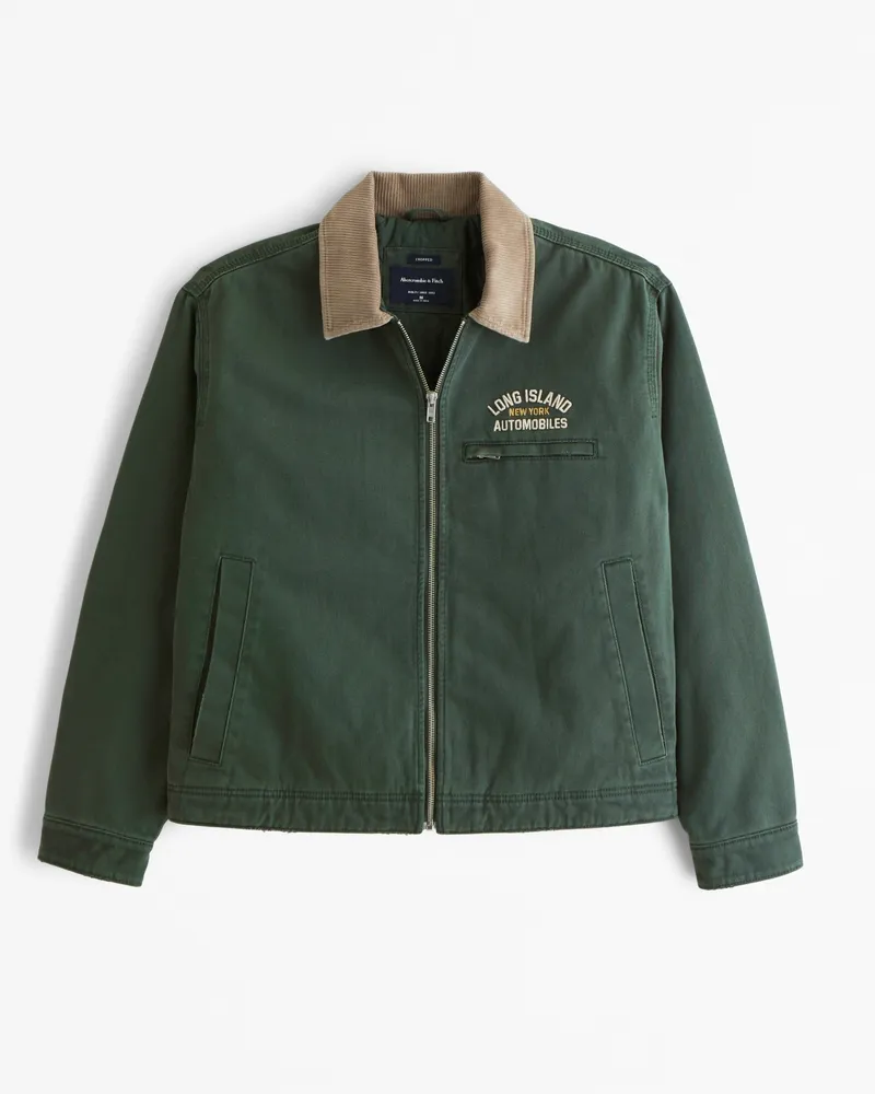 Cropped Zip Workwear Jacket