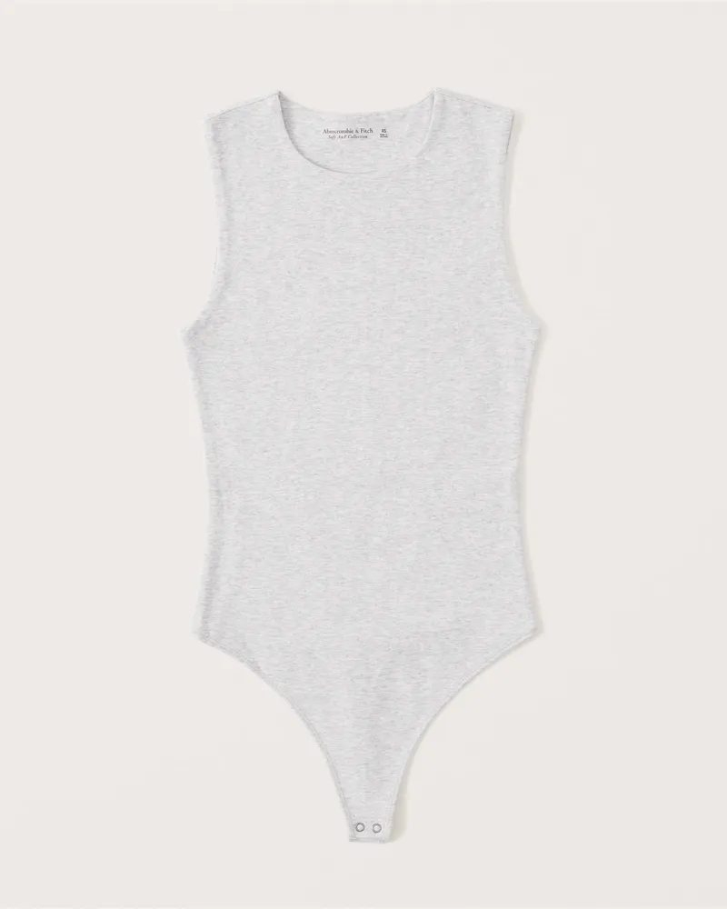Cotton Seamless Fabric Crew Tank Bodysuit