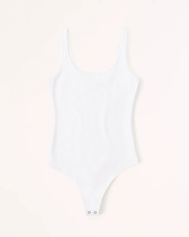 Seamless Rib Fabric Scoopneck Bodysuit