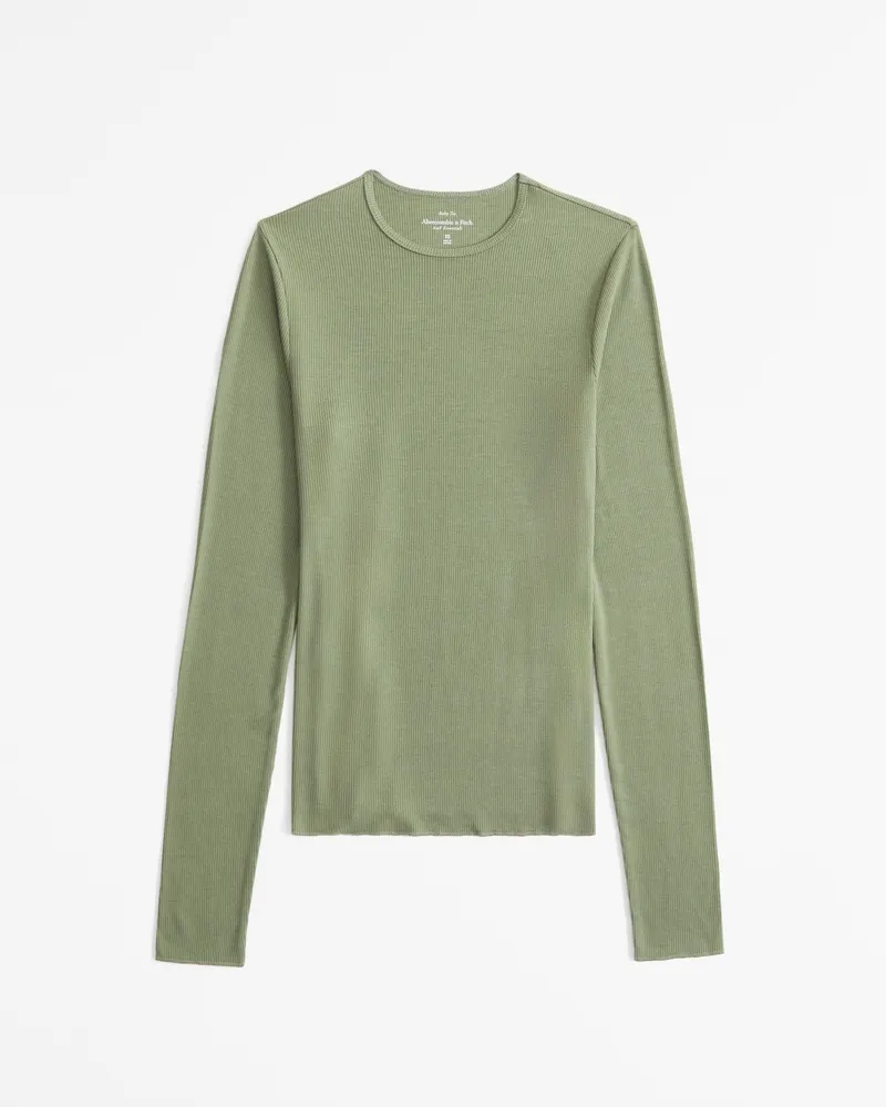 Long-Sleeve Featherweight Rib Tuckable Top