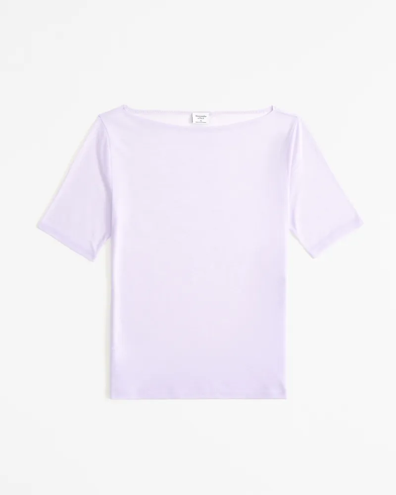 Sheer Half-Sleeve Slash Top