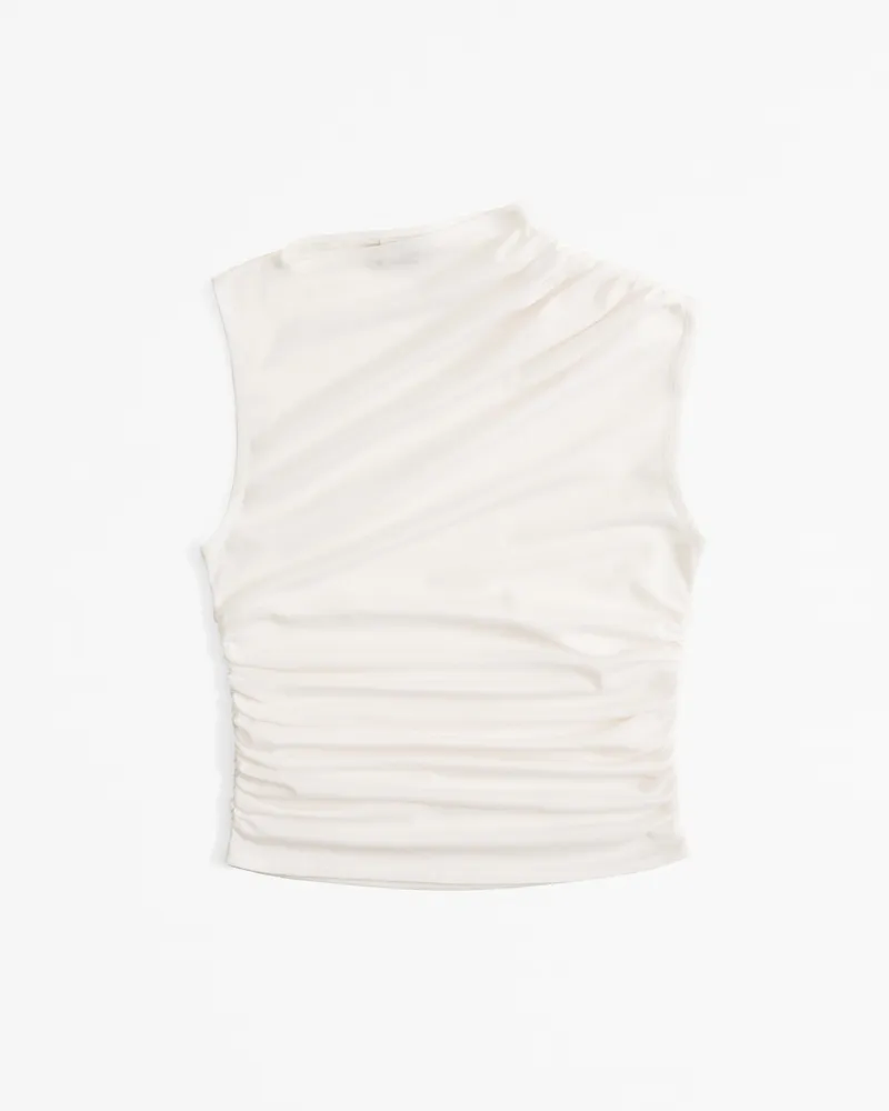 Mesh Draped Crew Top