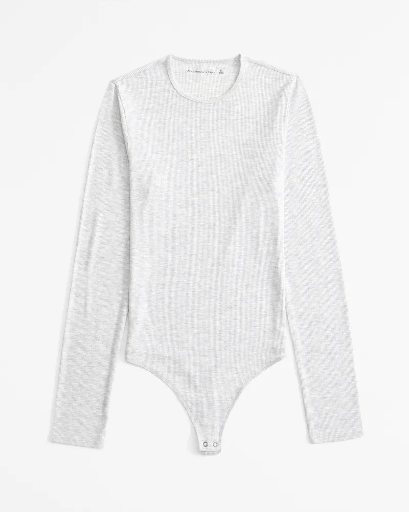 Long-Sleeve Featherweight Rib Crew Bodysuit