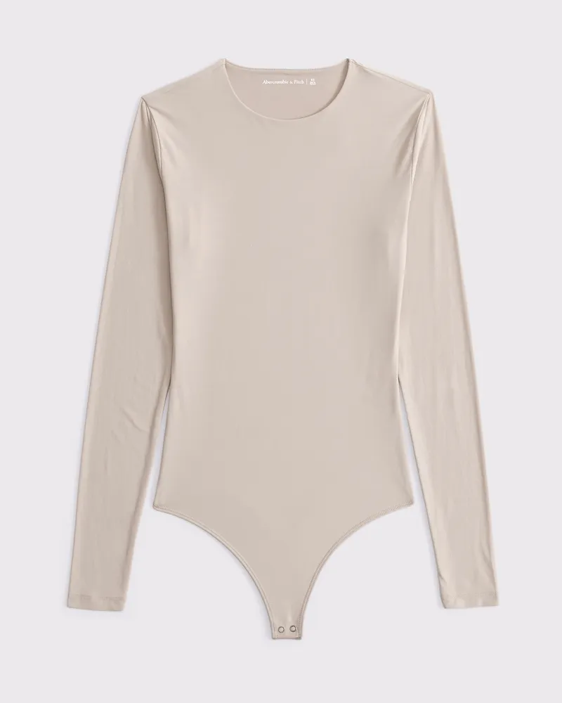 Soft Matte Seamless Long-Sleeve Crew Bodysuit
