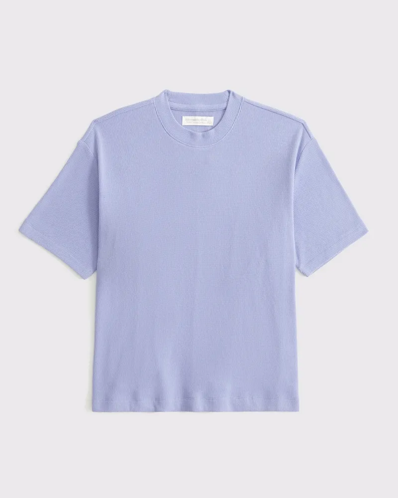 Short-Sleeve Lounge Micro-Waffle Top