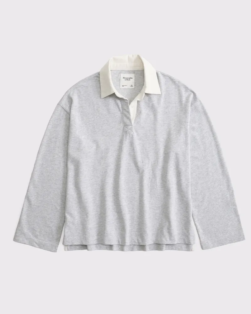 Long-Sleeve Rugby Polo Top