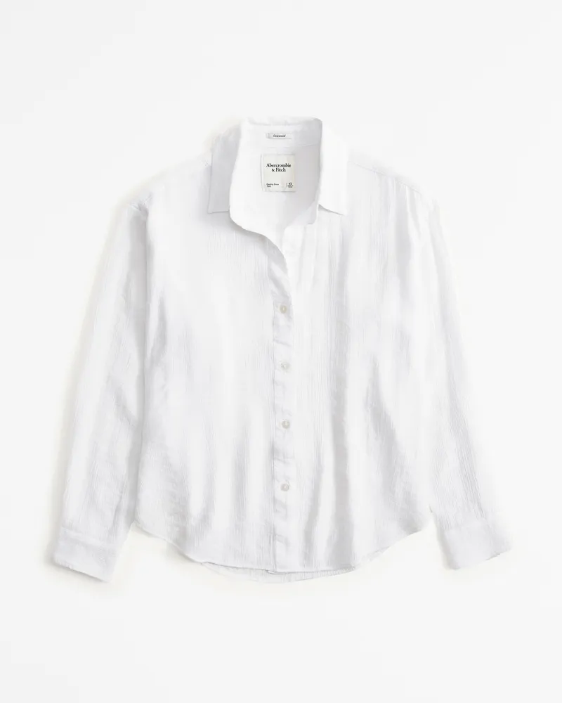 Oversized Crinkle Textured Shirt