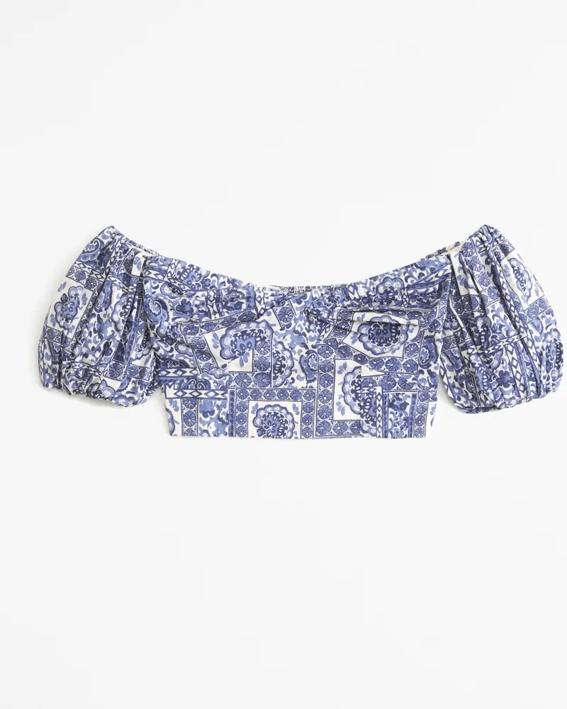 Poplin Off-The-Shoulder Set Top