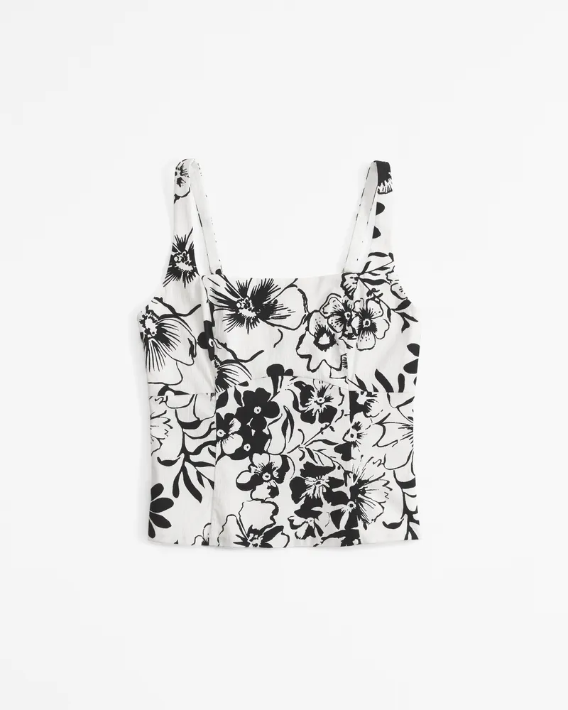 Stretch Cotton Squareneck Top