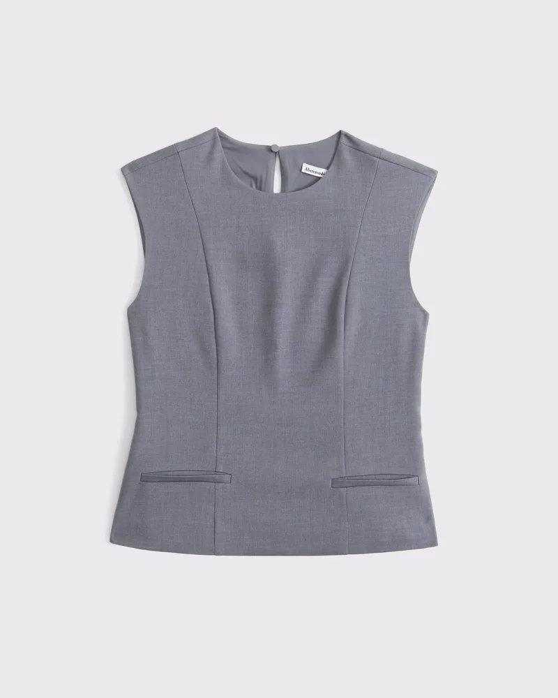 High-Neck Tailored Top