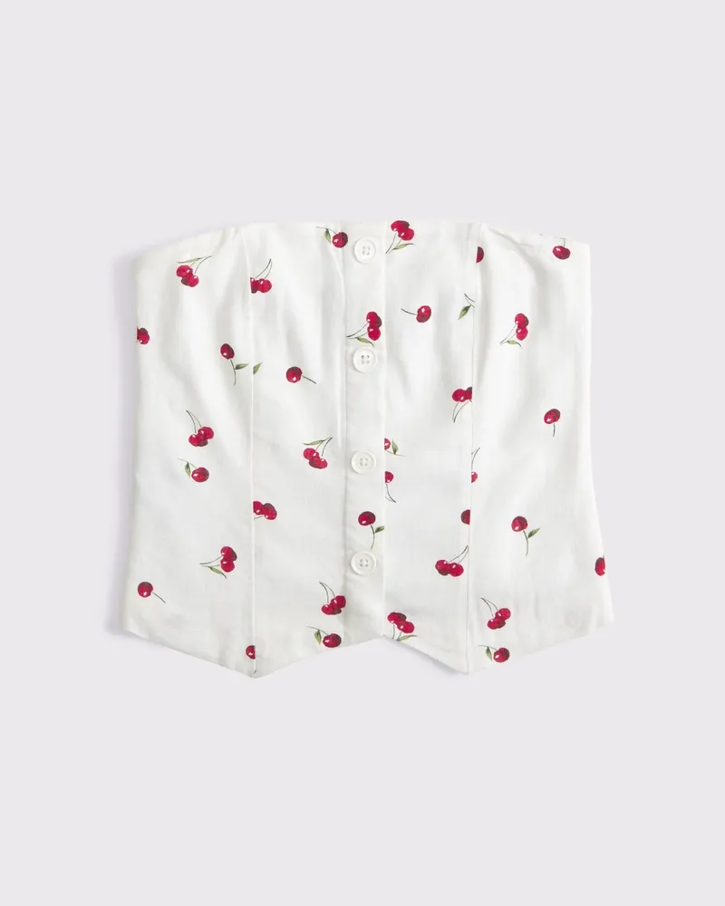Strapless Cropped Vest Top