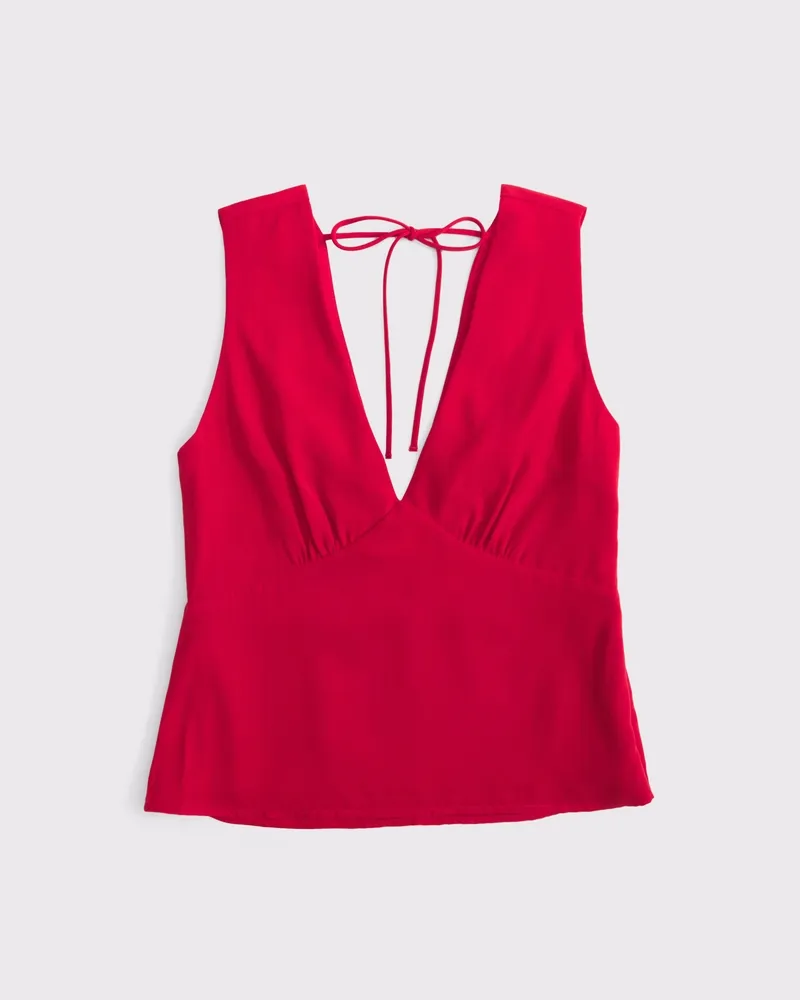 Tie-Back V-Neck Top