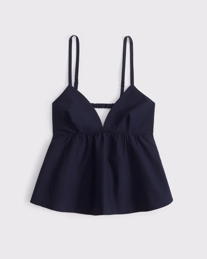 Poplin Peplum Top