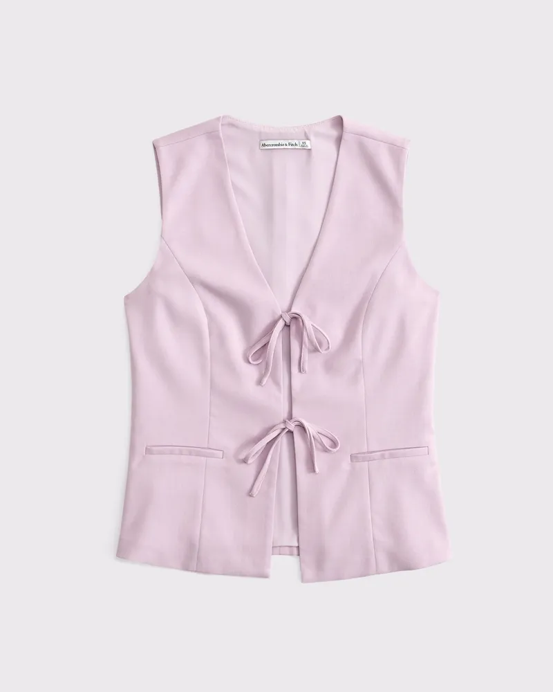 Tie-Front Tailored Vest