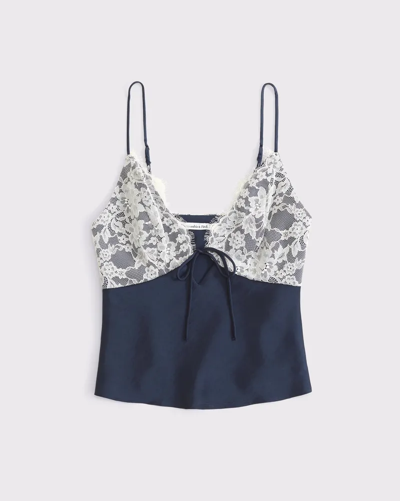 Lace and Satin V-Neck Cami