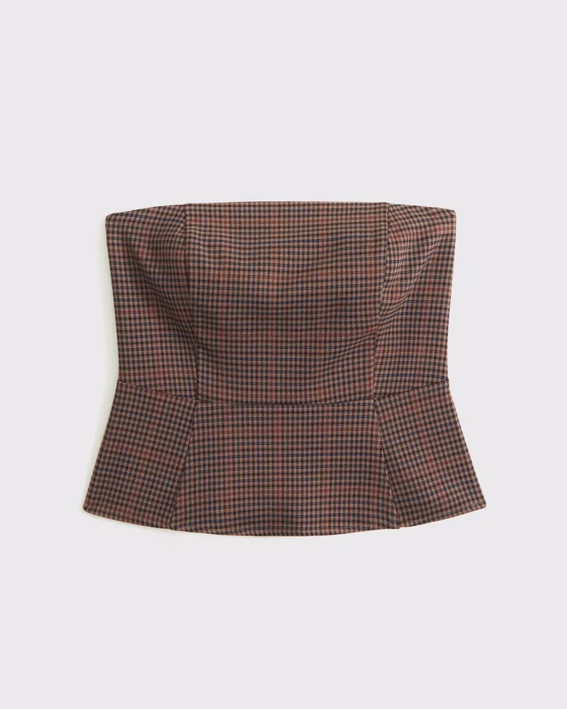 Strapless Tailored Peplum Top