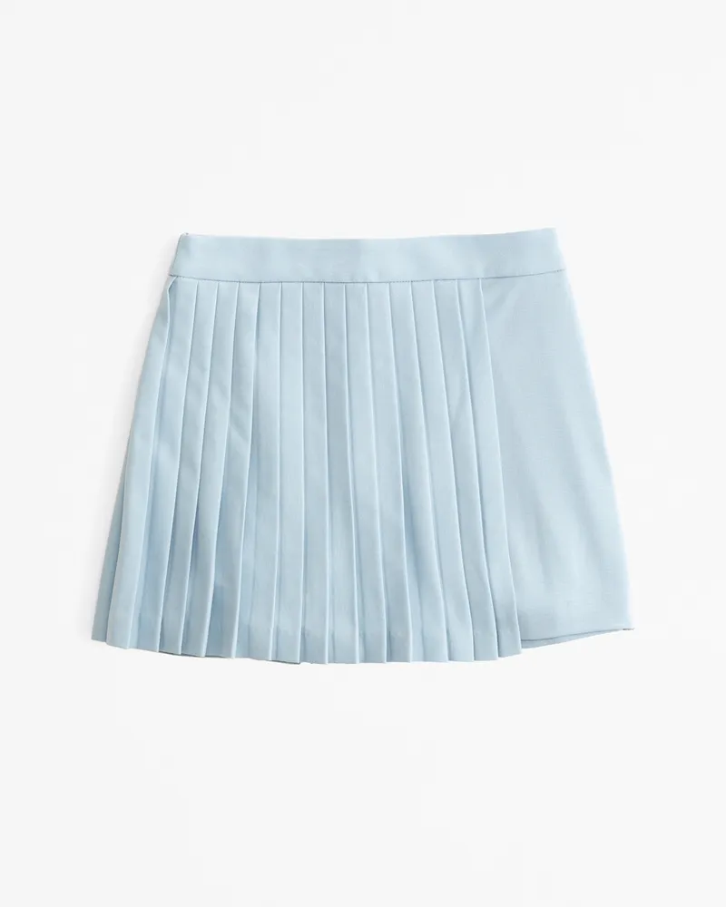 Pleated Wrap Mini Skort