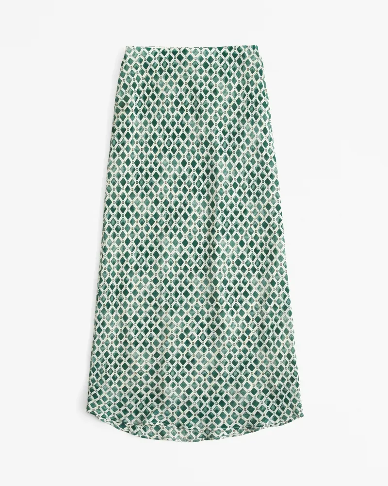 Crinkle Nylon Maxi Skirt