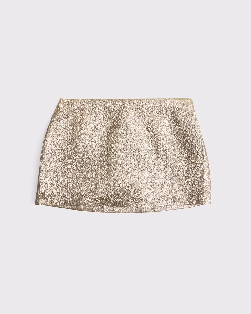 Mid Rise Metallic Mini Skort