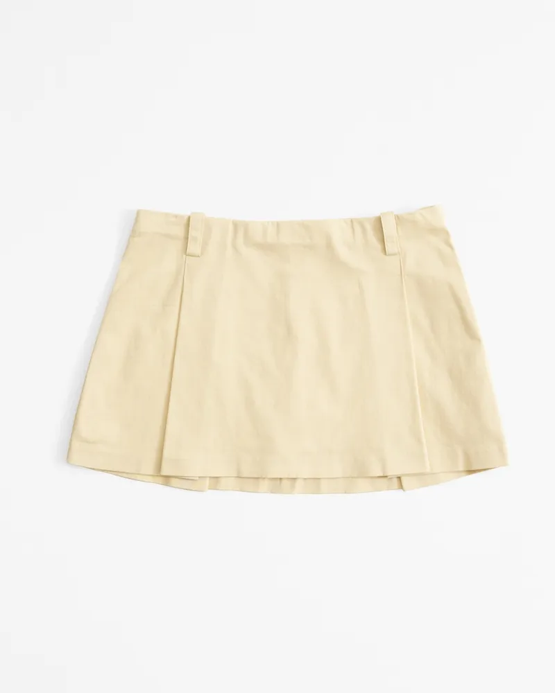 Mid Rise Pleated Mini Skort