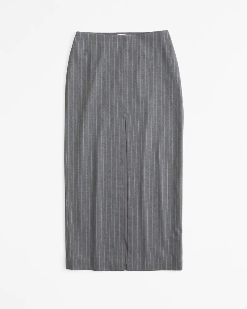 Mid Rise Pencil Maxi Skirt