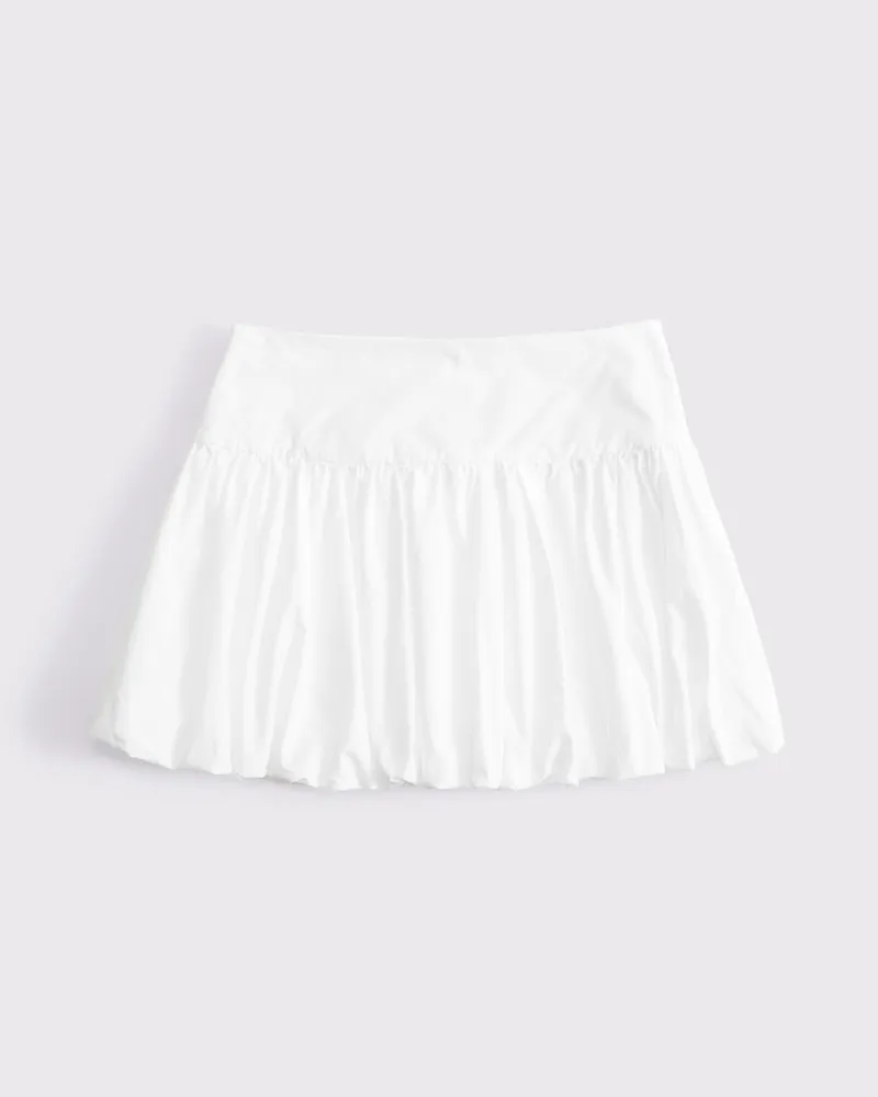 Drop-Waist Bubble Hem Mini Skort
