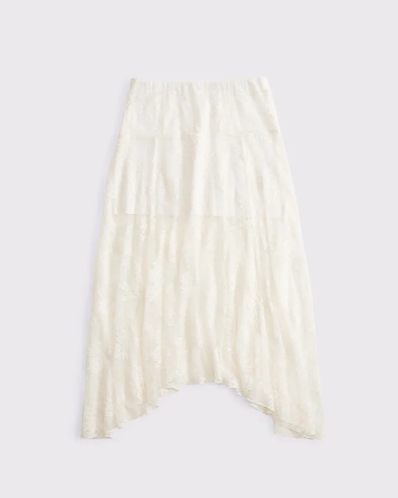 Lace Godet Maxi Skirt