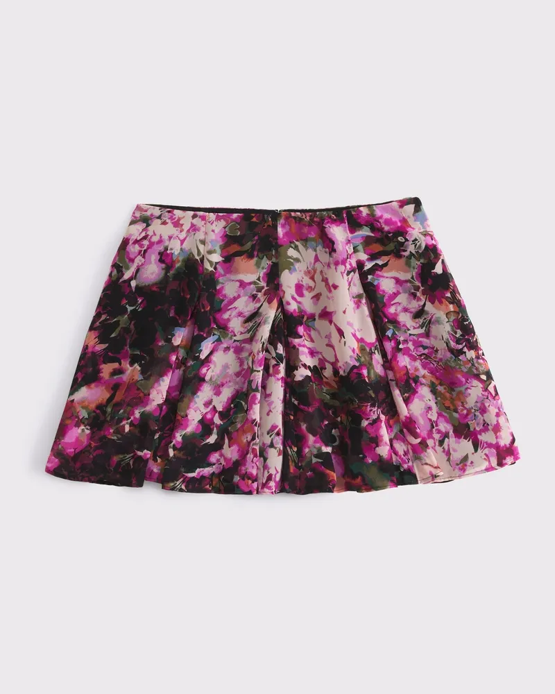 High Rise Flowy Godet Mini Skirt