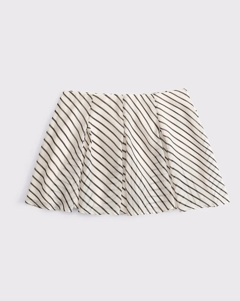 High Rise Flowy Godet Mini Skirt