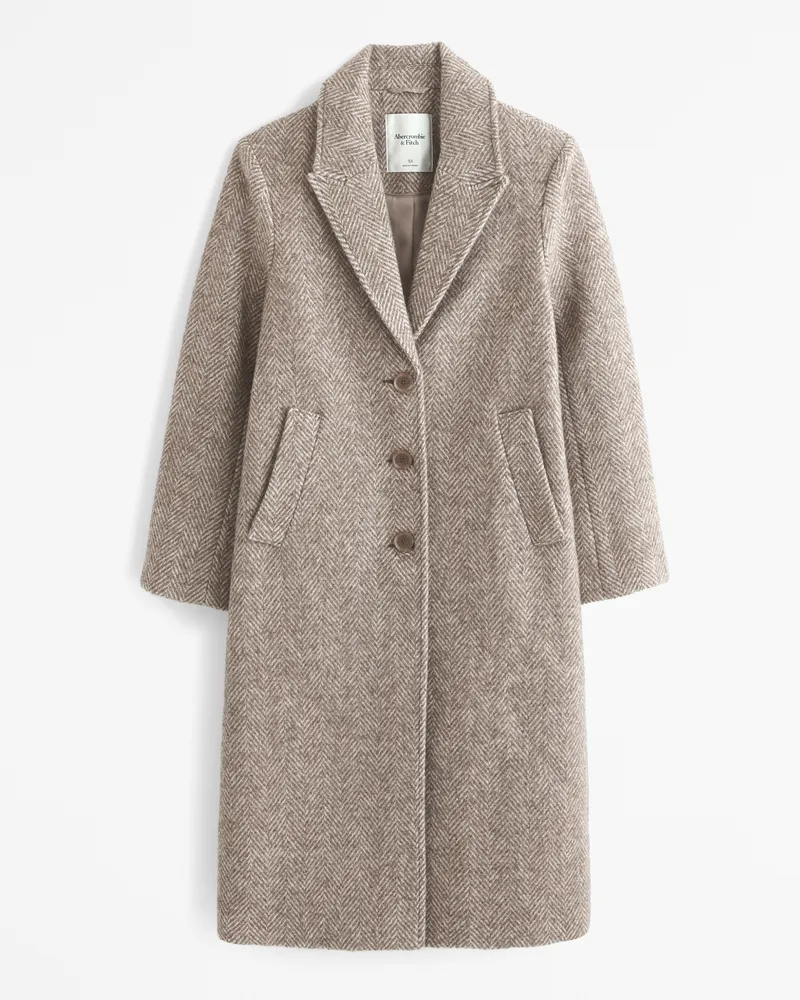 Wool-Blend Tailored Topcoat
