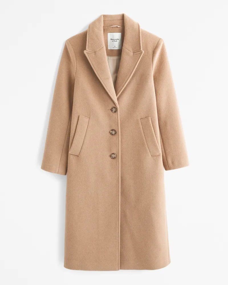 Wool-Blend Tailored Topcoat