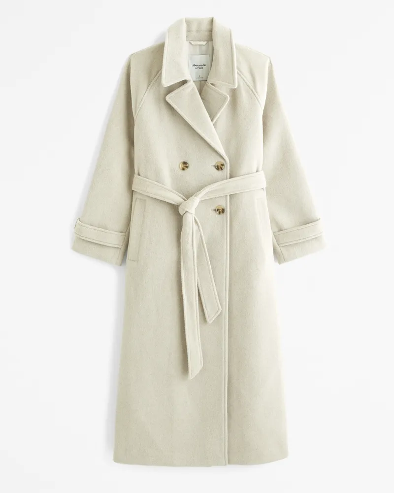 Wool-Blend Trench Coat