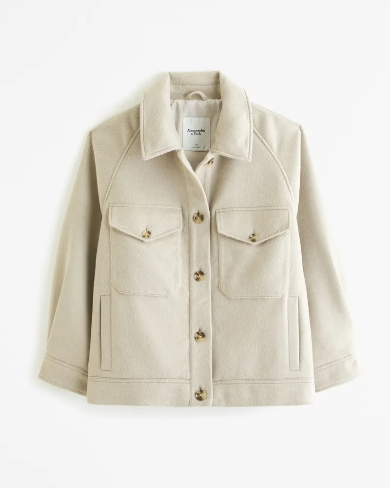 Wool-Blend Shirt Jacket