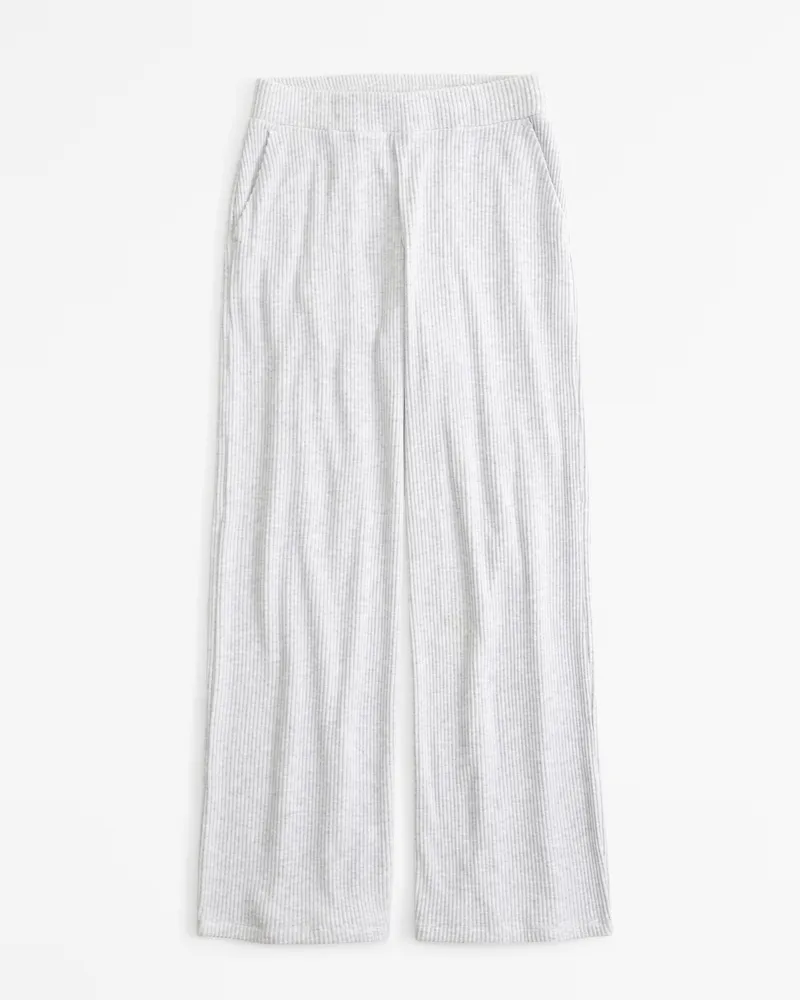 Brushed Rib Wide Leg Sweatpant